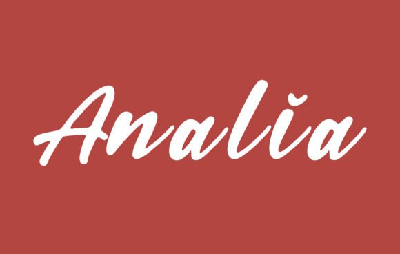 Analia Font: A Romantic Handwritten Script for Small Business Branding