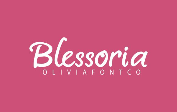 Blessoria Font: A Handwritten Typeface for Romantic Branding