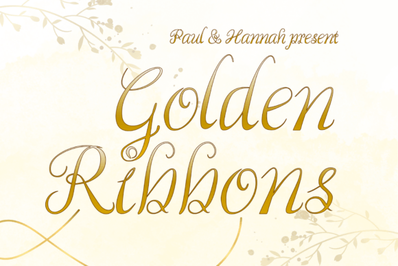 Golden Ribbons Font for Elegant Designs