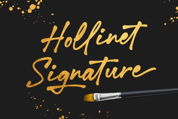 Hollinet Signature: A Handwritten Font with Character