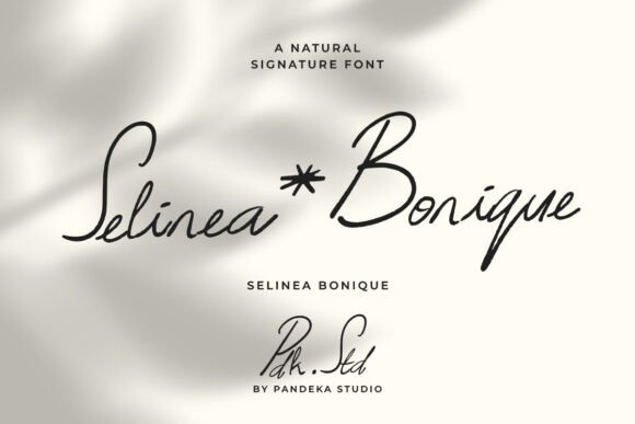 Selinea Bonique: A Natural Script Font for Elegant Branding
