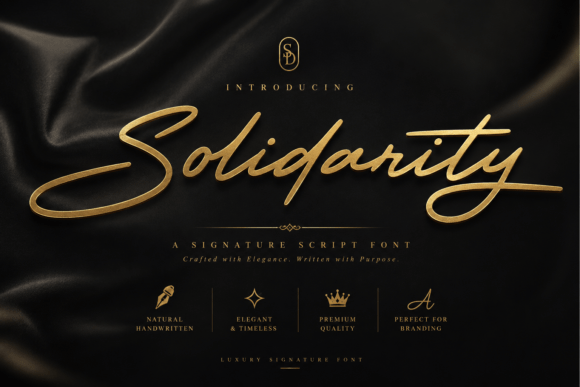 Solidarity Signature: A Handwritten Font for Handmade Products