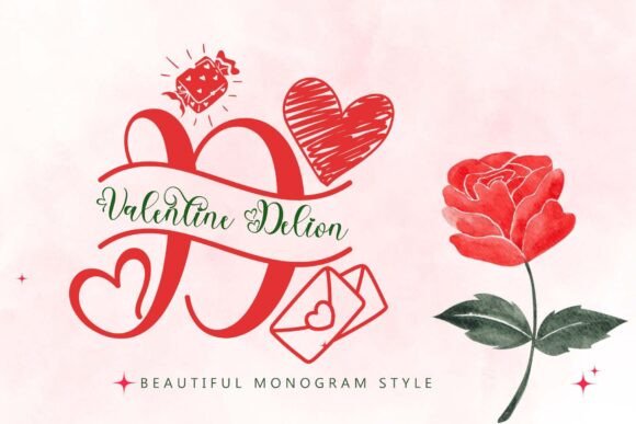 Valentine Delion Monogram Font