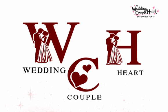 Wedding Couple Heart Font